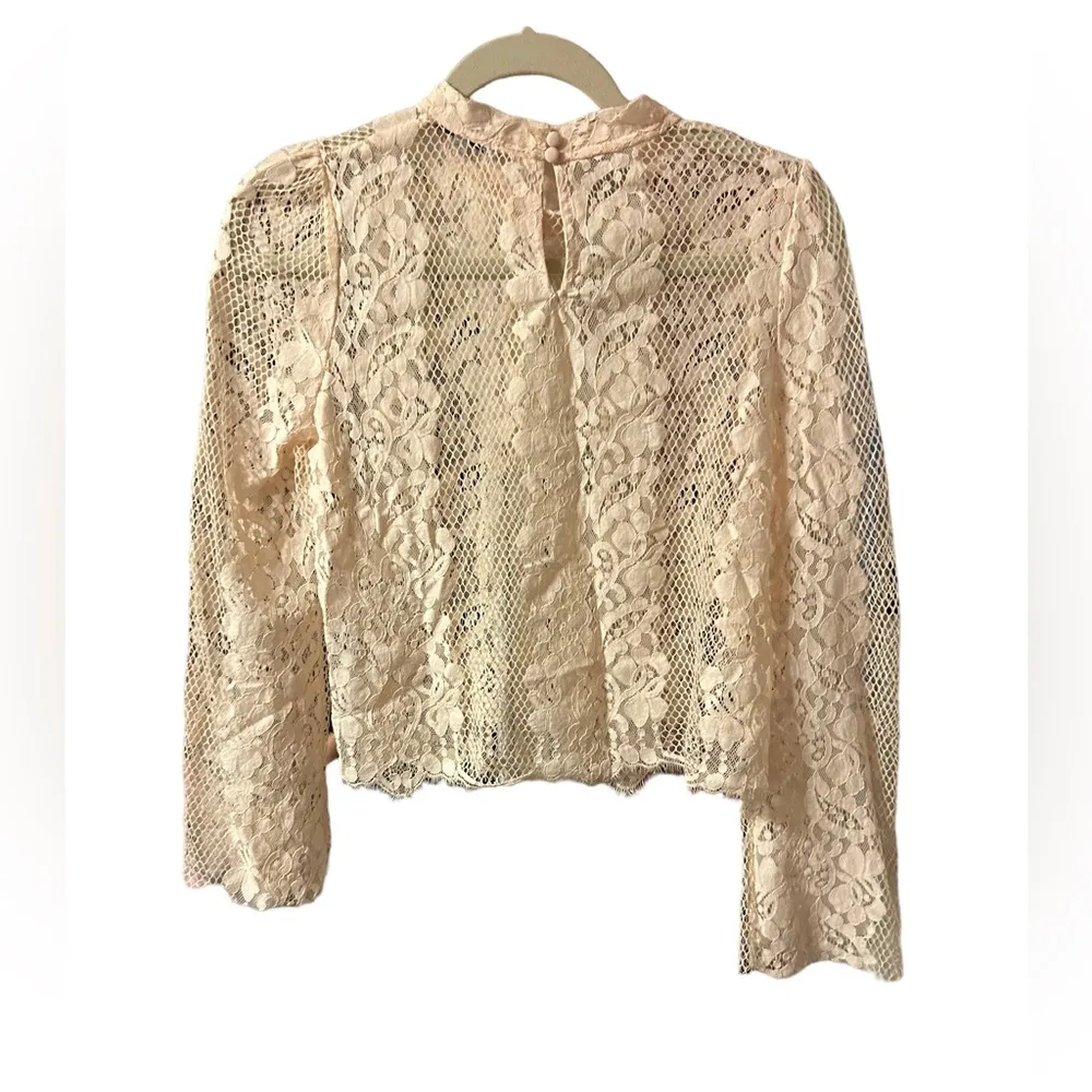 IRIS IVORY FLORAL LACE TOP - Image 2