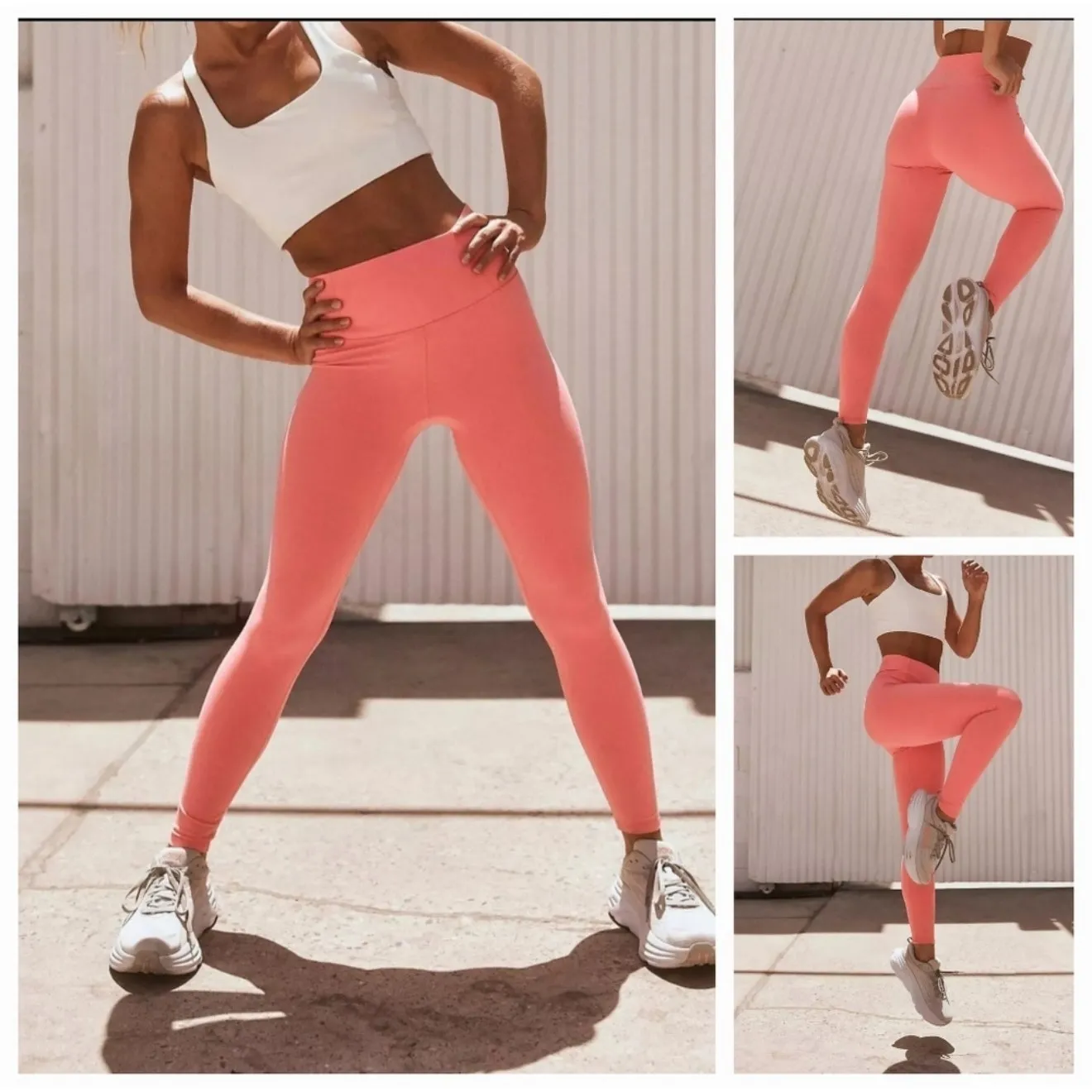 FREE PEOPLE FP MOVEMENT Never Better Legging Size Extra Small NWT Neon Coral Gym - Image 2