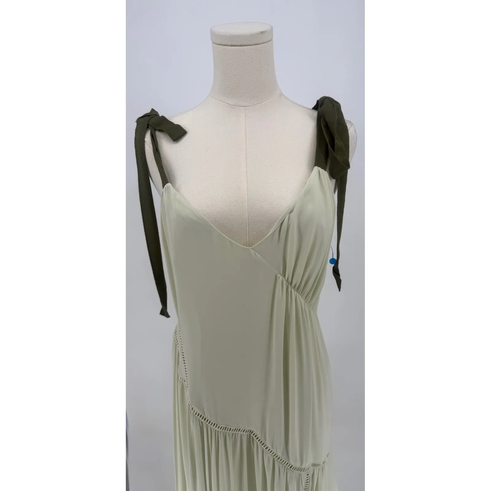 New! Cinq A Sept Claire Midi Dress in‎ Meadow Size 4 $595 Green - Image 9