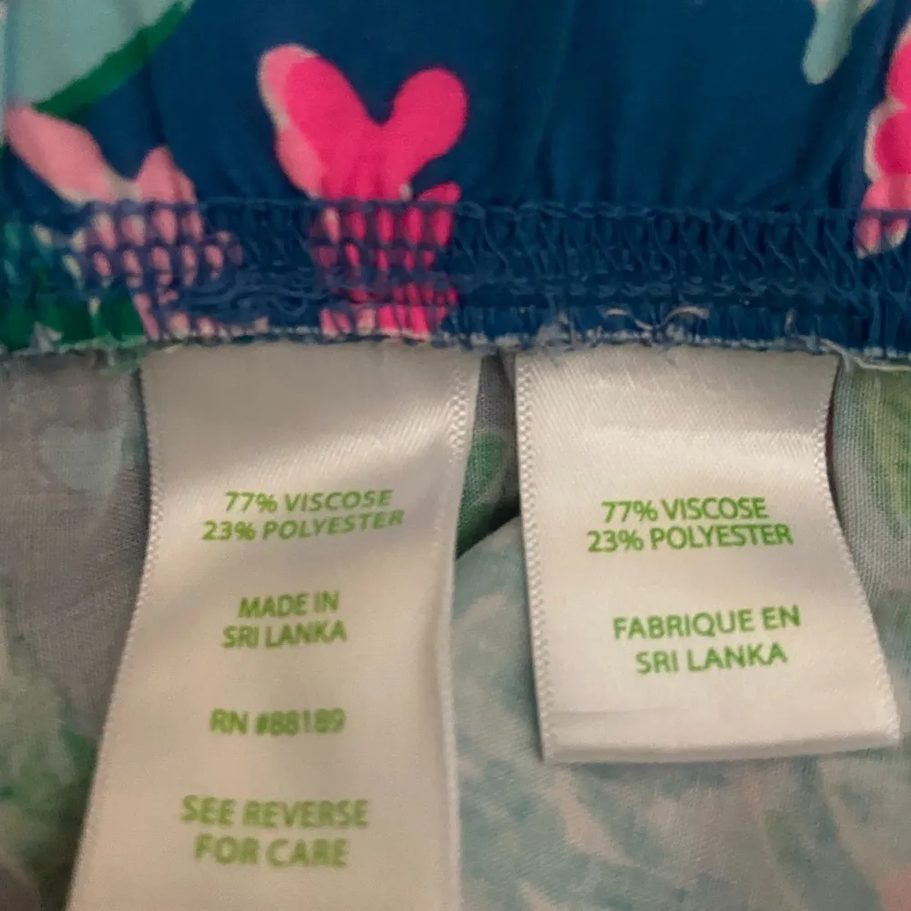 Lilly Pulitzer Bal Harbour Mid Rise Pala Pants Macaw Blue Sweet Escape Size XS. - Image 6