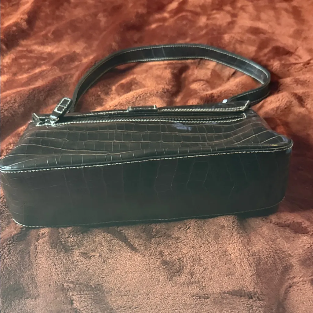 Apt. 9 Brown Croc-Embossed Shoulder Bag - Image 5