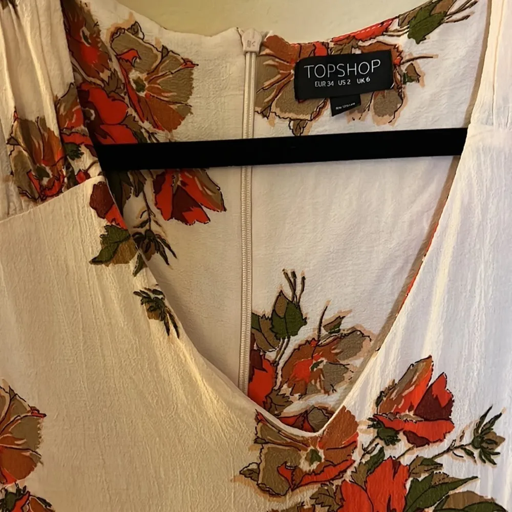 Topshop Autumn Floral Tea Dress Size 2 - Image 5