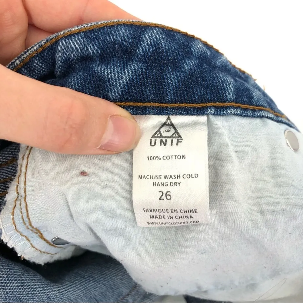 UNIF Denim Jean Short Medium Blue 26 - Image 6