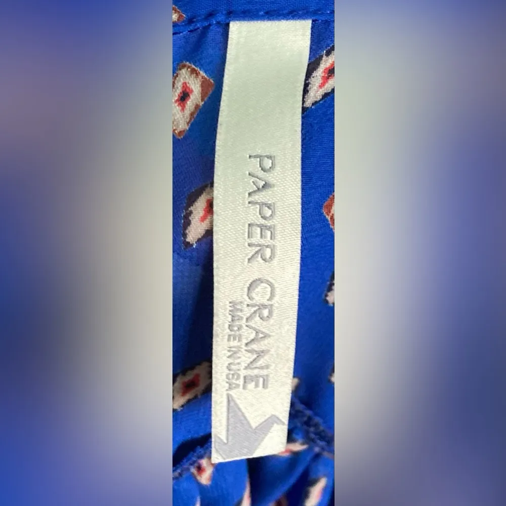 Paper Crane- Business casual blue blouse Size‎ S/M - Image 4