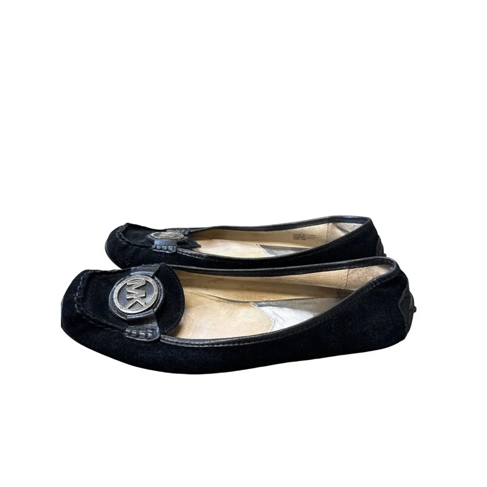 Michael Kors Black Leather Flats Shoes Size 10M SKU 6862 - Image 4