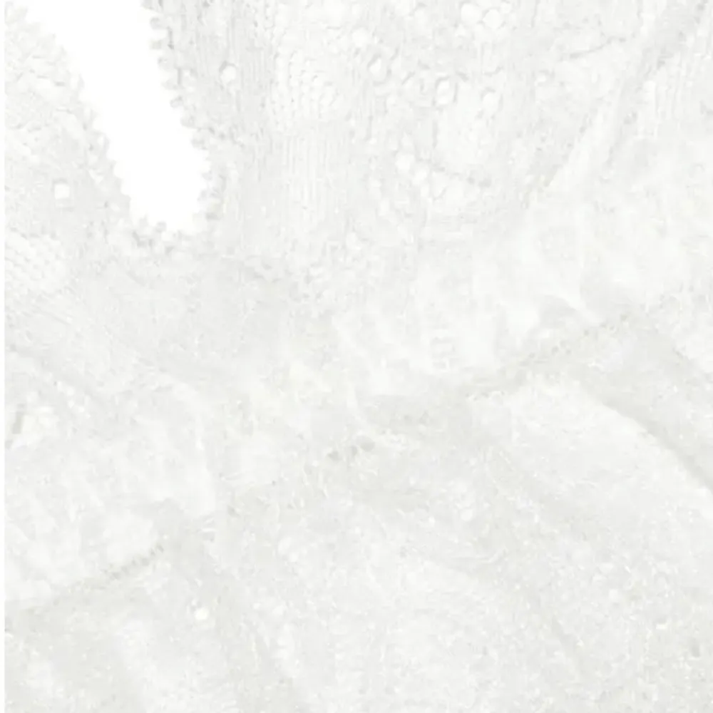 Hanky‎ Panky Julia White XS Ruffled Lace Bralette 977531 - Image 6