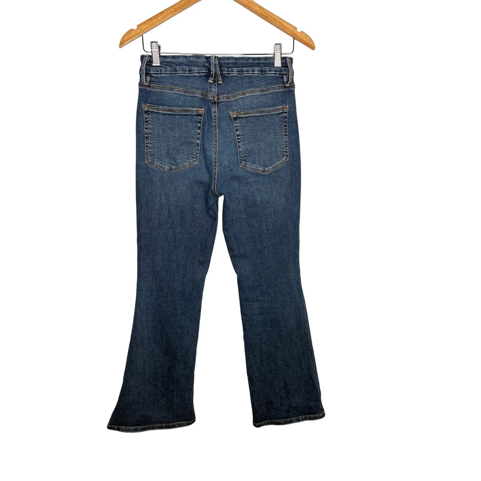 Good American Good Petite Flare Jeans Medium Wash Women Size 8 29 - Image 10