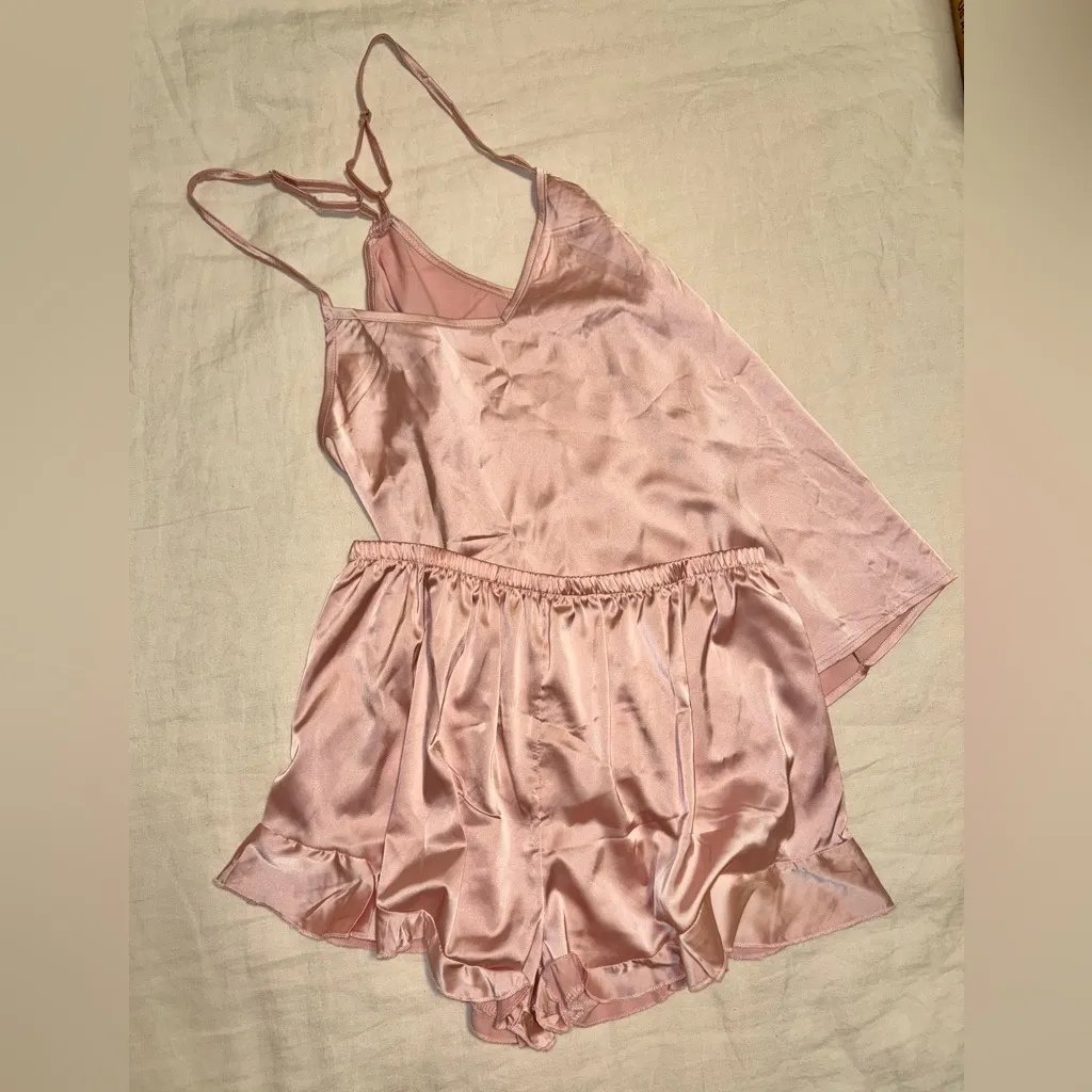 Satin Blush Sleepwear Set - Image 6