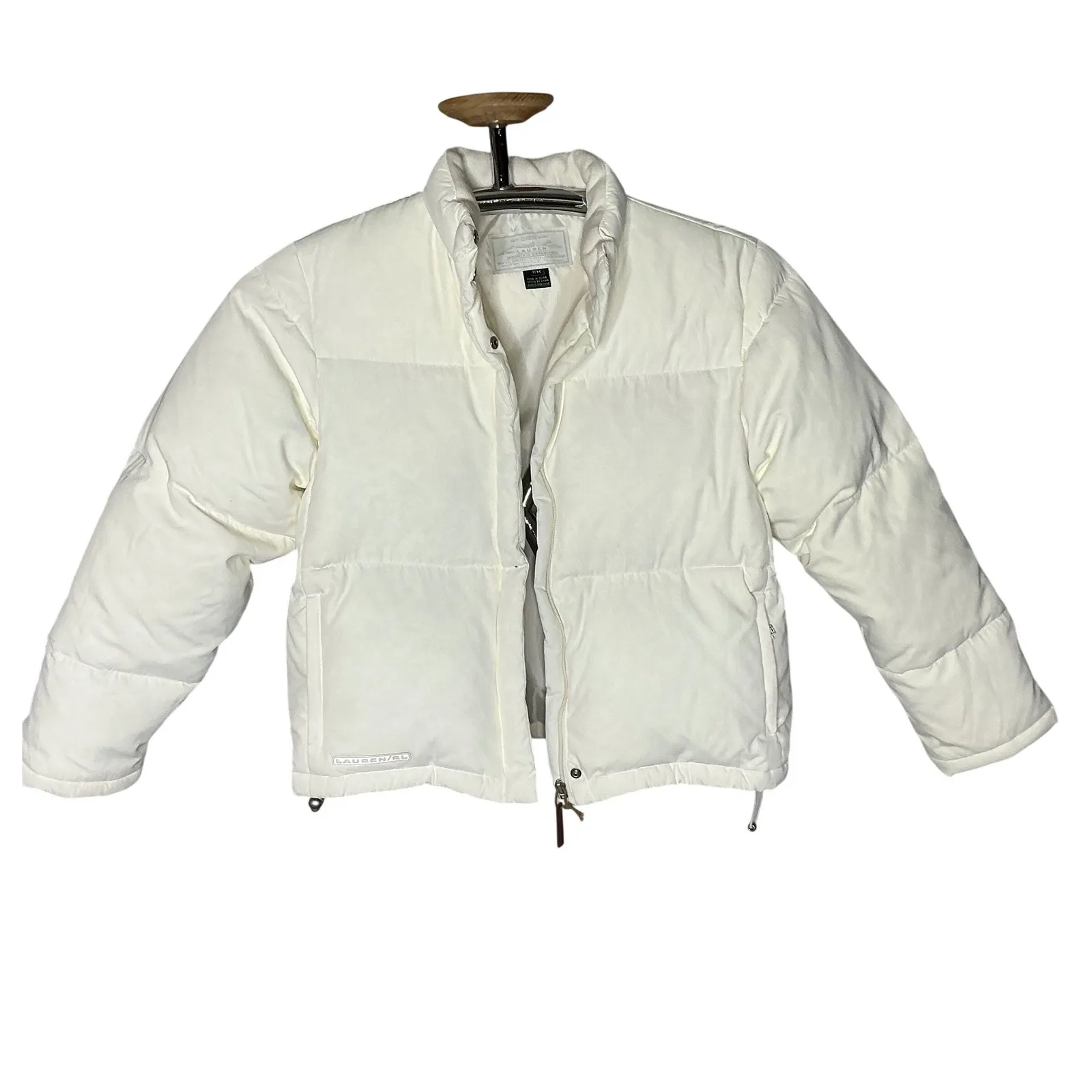Lauren Ralph Lauren Puffer Jacket Women's P/M Cream Minimalist Quiet Luxury - Image 5