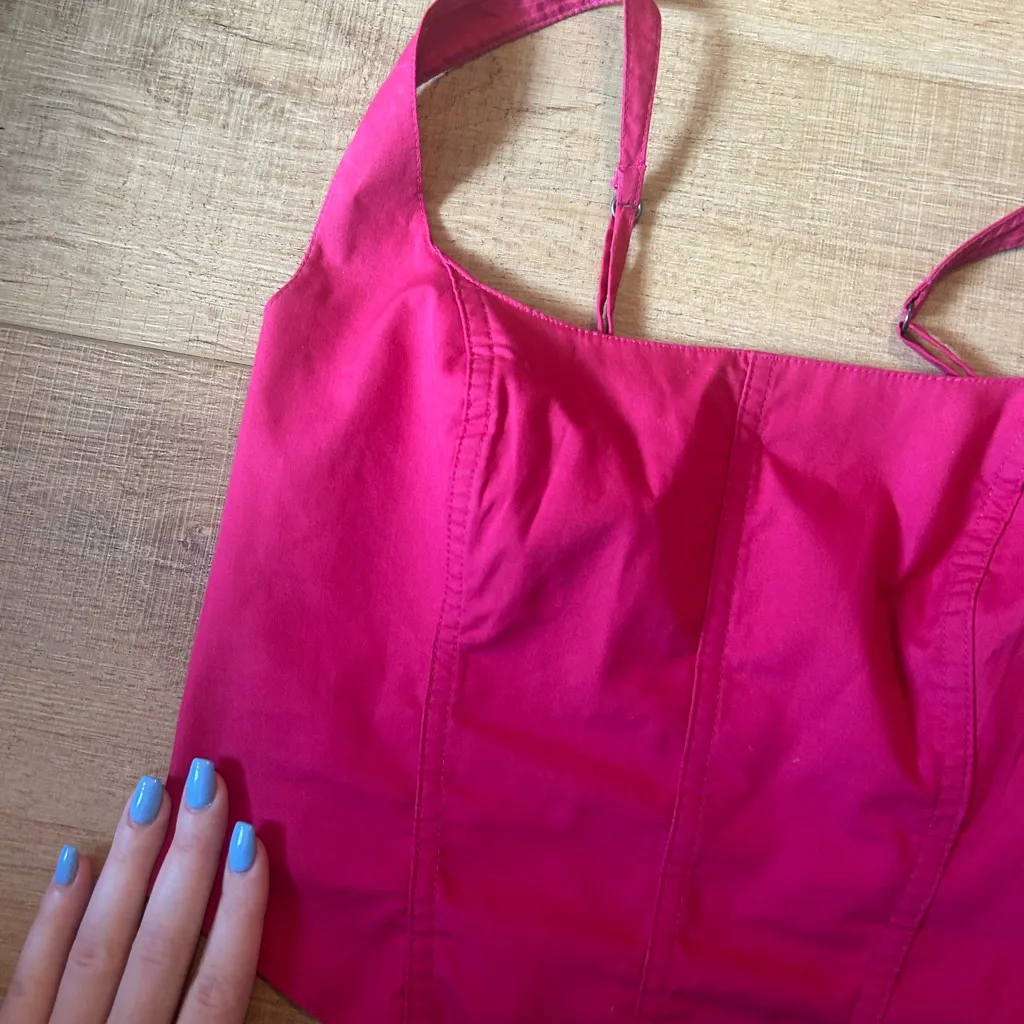 Abercrombie & Fitch Fuchsia Corset Tank Top small - Image 8
