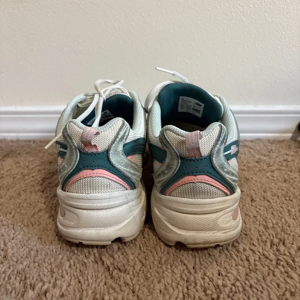 New Balance 530 CALIA Green Mint Teal Pink Sneakers Running Shoes Size 8.5 - Image 6