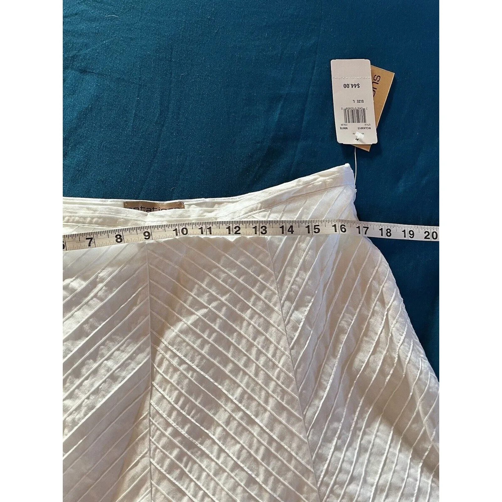 Notations Womens Size Large White Bell Shaped Skirt 100% Cotton - Image 3