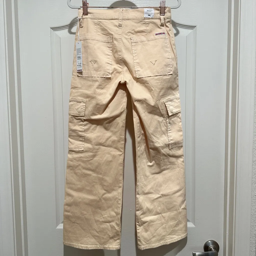 Hudson Jeans NWT  Rosalie High Waisted Cargo Jeans in Bleached Sand - Image 7