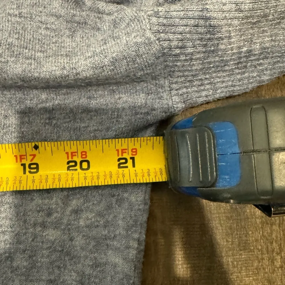 Cyrus Soft Knit Hooded Sweater Pullover Blue Pocket Top Size M - Image 13