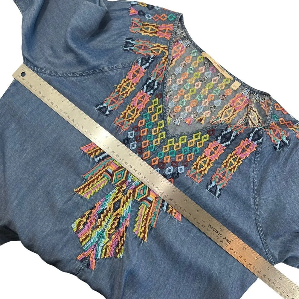 Soft Surroundings Mixteca Dark Denim Chambray Tunic - Image 8