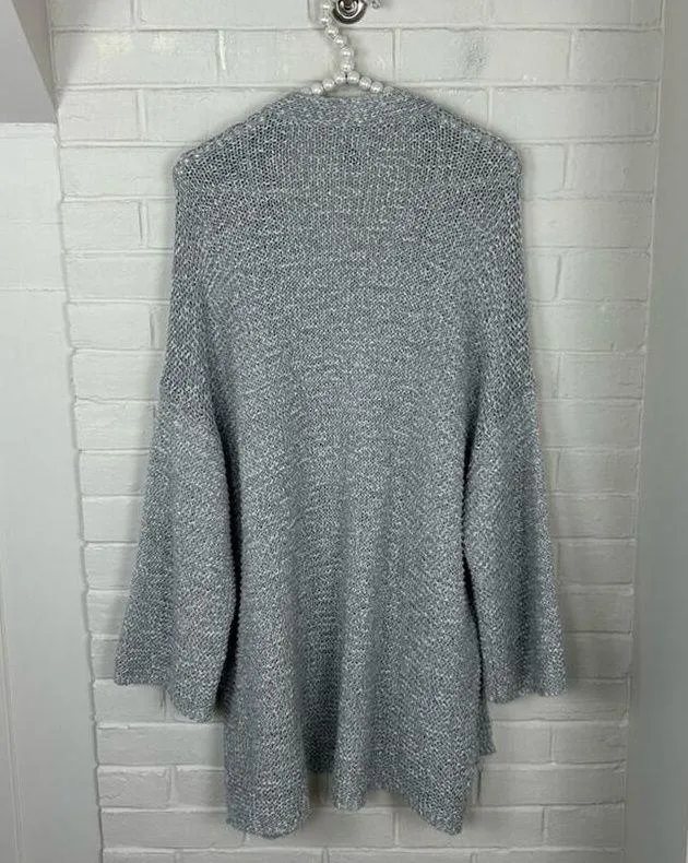 Aerie Grey Chunky Open Knit Oversized Cardigan Sweater Size XS/S - Image 9