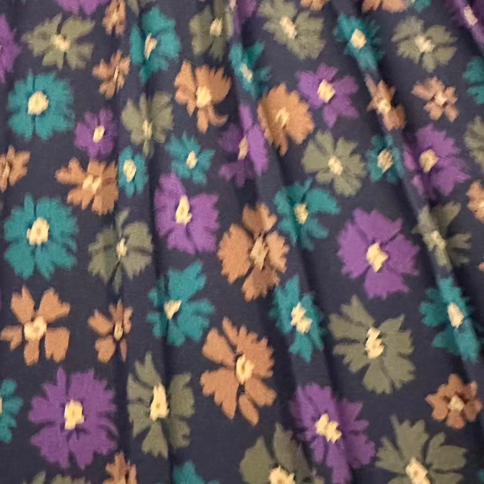 Y2k floral print pleated skirt Black Size 12 - Image 7