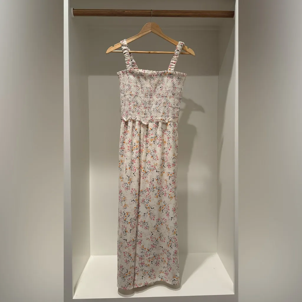 ALI & JAY Floral Jumpsuit in White and Pink - Image 2