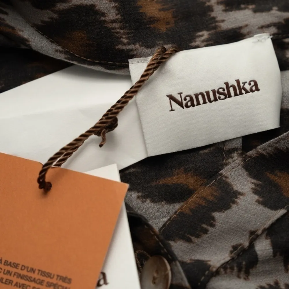 Nanushka. Johanna Leopard Print Twist Mini Dress Brown Size XS - Image 15