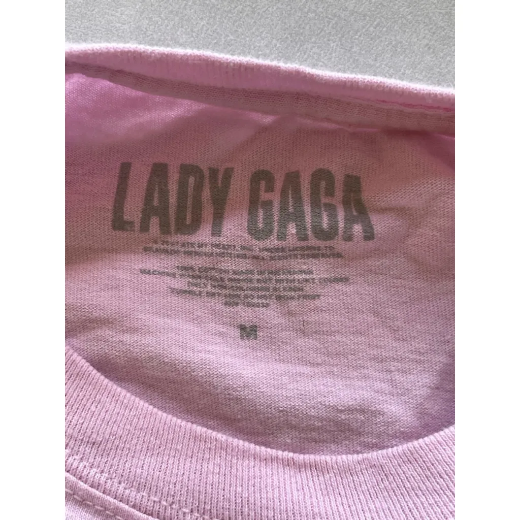 Women's Lady Gaga Joanne World Tour Pink Long Sleeve Tee M Size M - Image 4