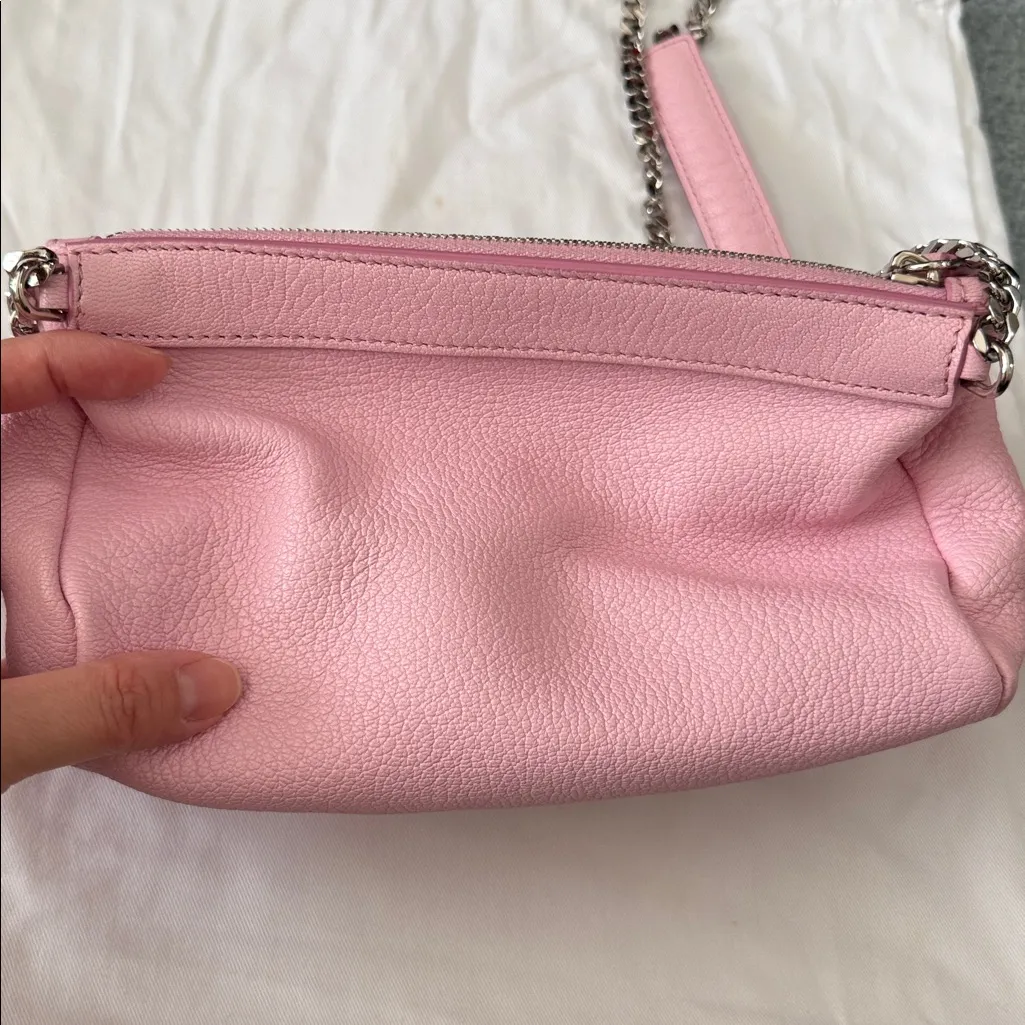 Givenchy Mini Pandora Pink Crossbody Bag with Chain Strap - Image 8