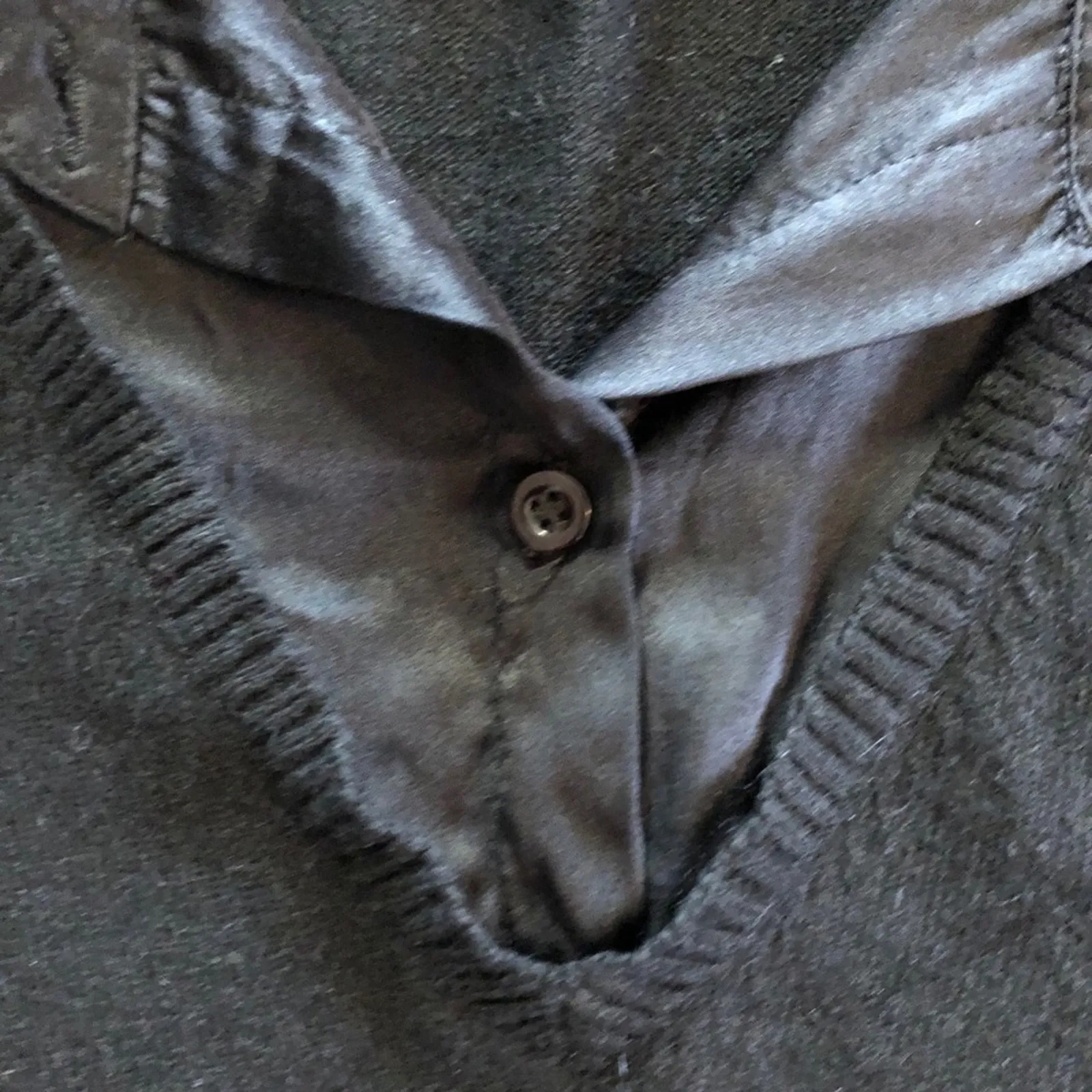 Charter Club Silk Angora Black Collared Blouse Womens Large - Image 6