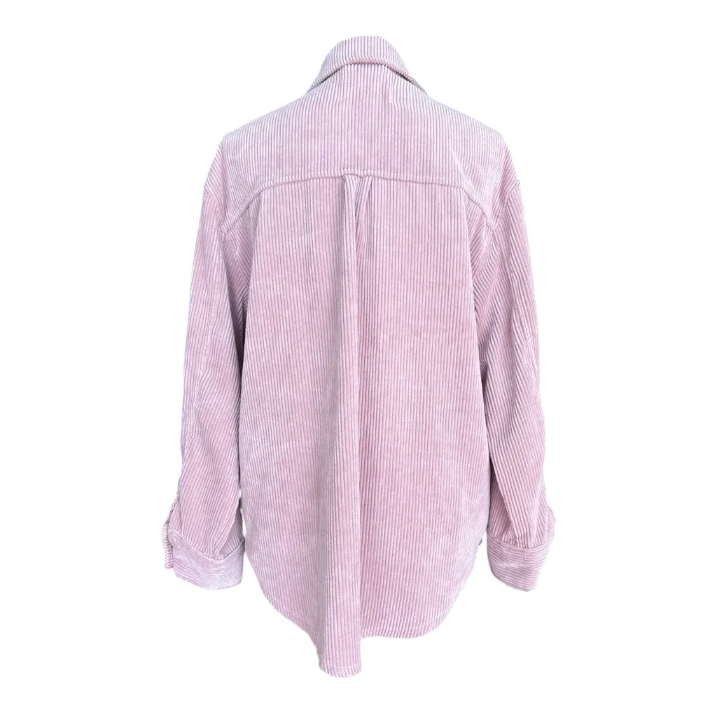 Ashley By 26 International Pink Corduroy Shirt Jacket Size S - Image 2
