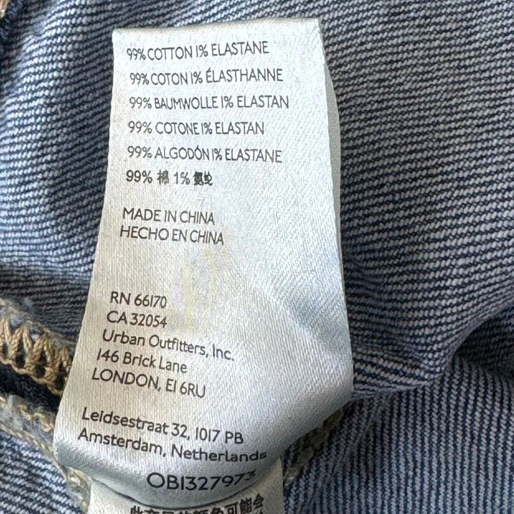 Maeve by Anthropologie SZ 27 Wide Leg Crop Jeans High-Rise Zip-Fly Pockets Blue - Image 8