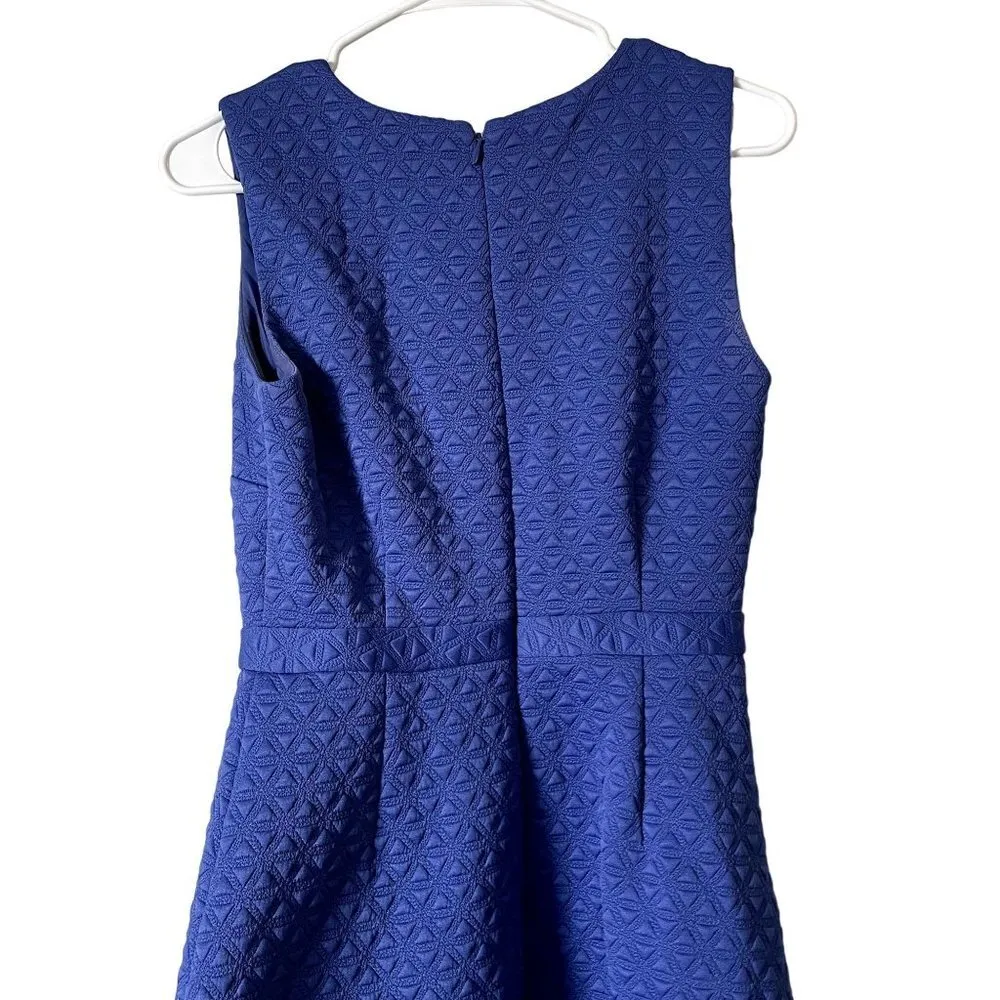 J.Crew deep royal blue vneck fit and flare dress sleeveless summer sundress form - Image 6