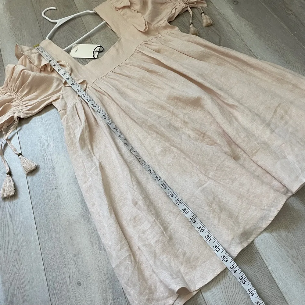 Spell & The Gypsy Linen Dress NWT mae mini womens Pink (medium) boho cottagecore - Image 3