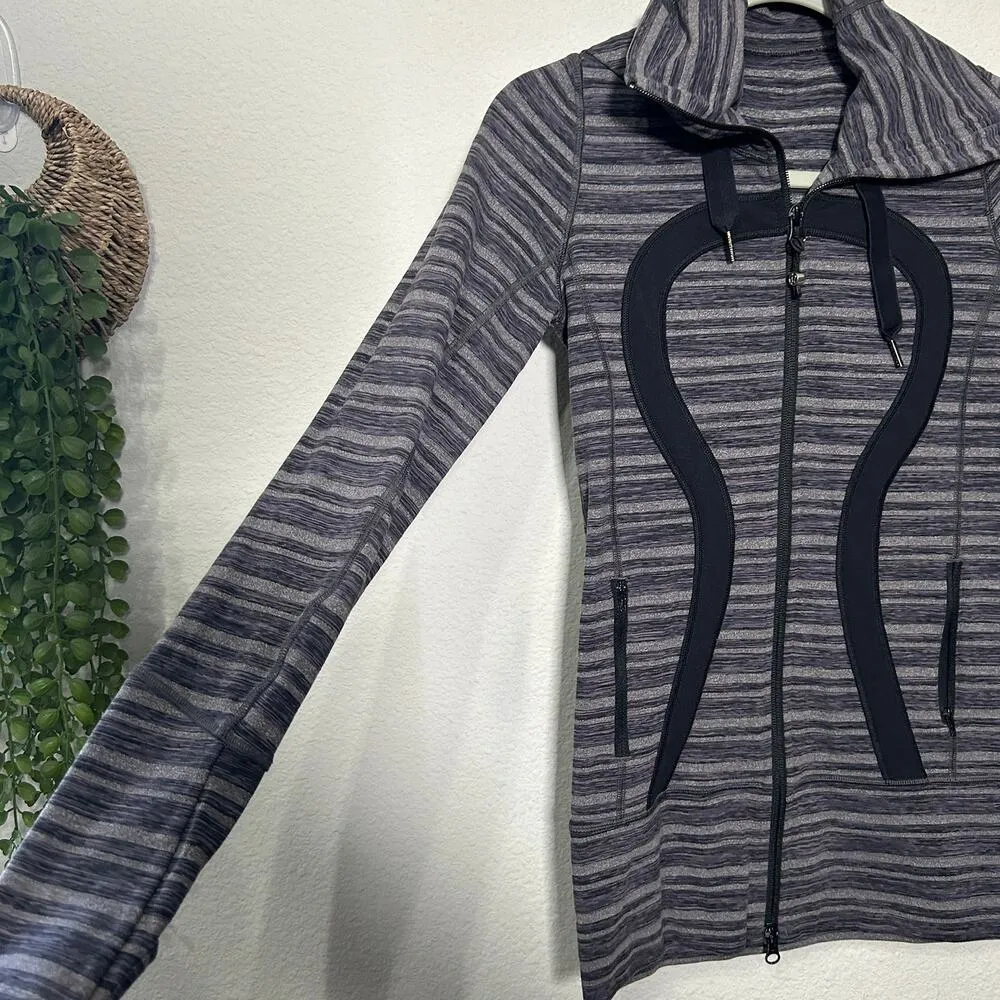 Lululemon Athletica Stride Jacket Black Stripes Galore Sz 2 XS Athleisure Casual - Image 7