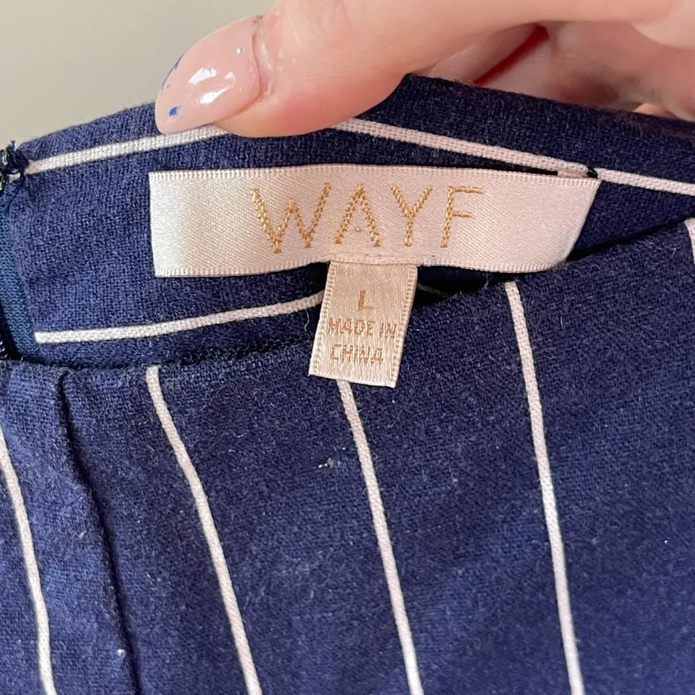 WAYF High Wasted Striped Pants - Image 3