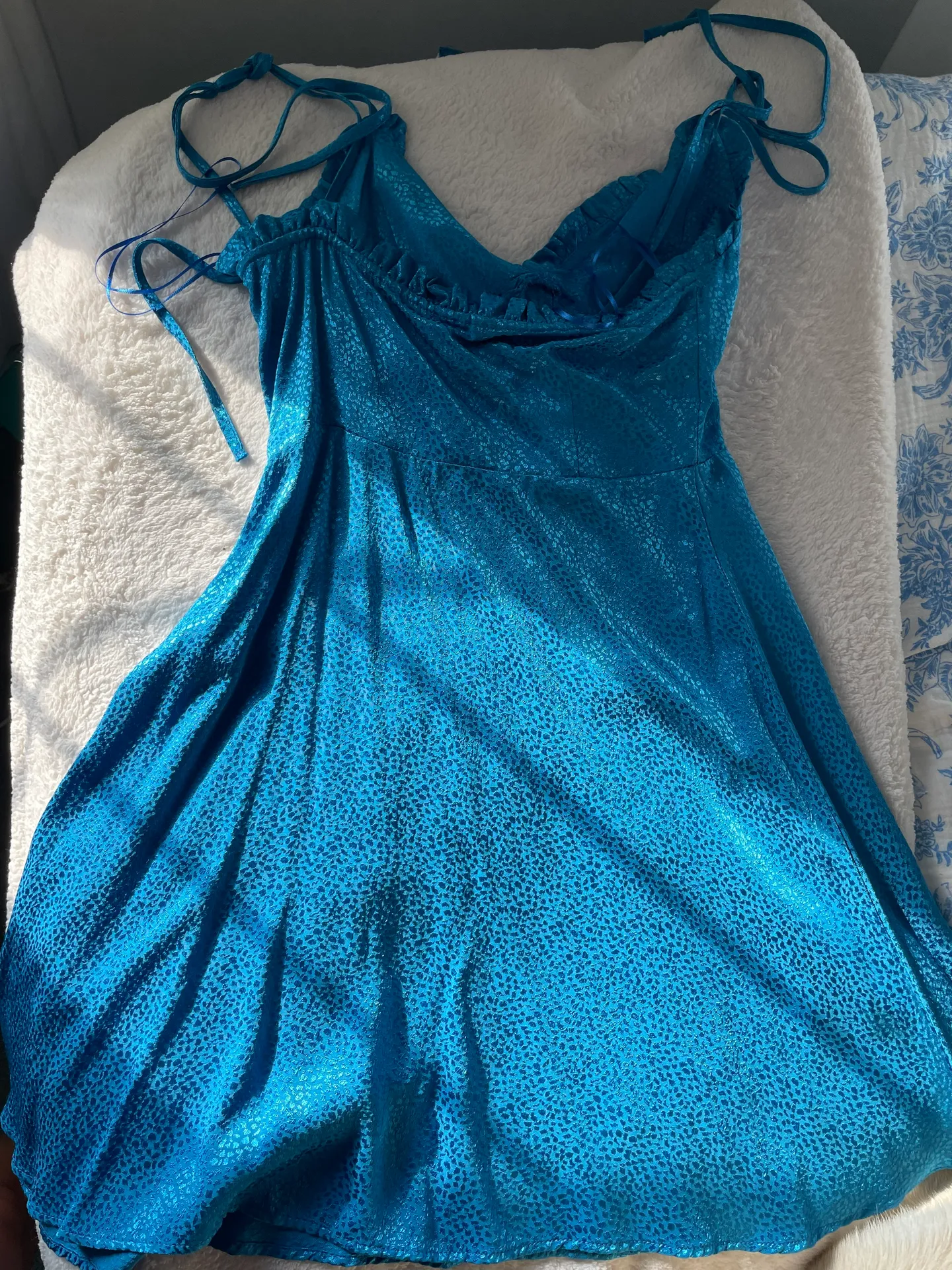 Blue Mini Dress - Image 3