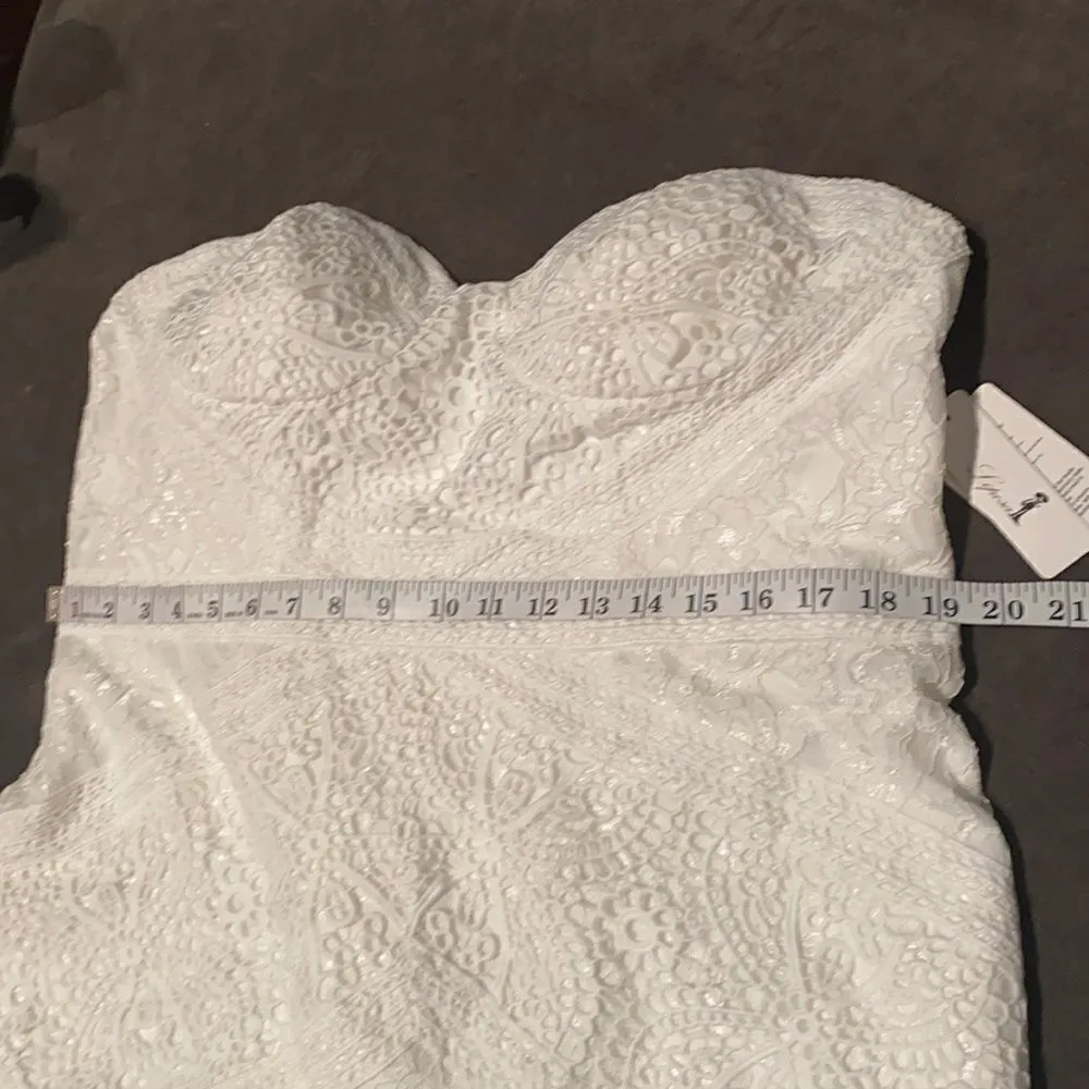 Women’s Bohemian Wedding Dress Zip Up Back with Ivory Lining Size 18W NWT - Image 6