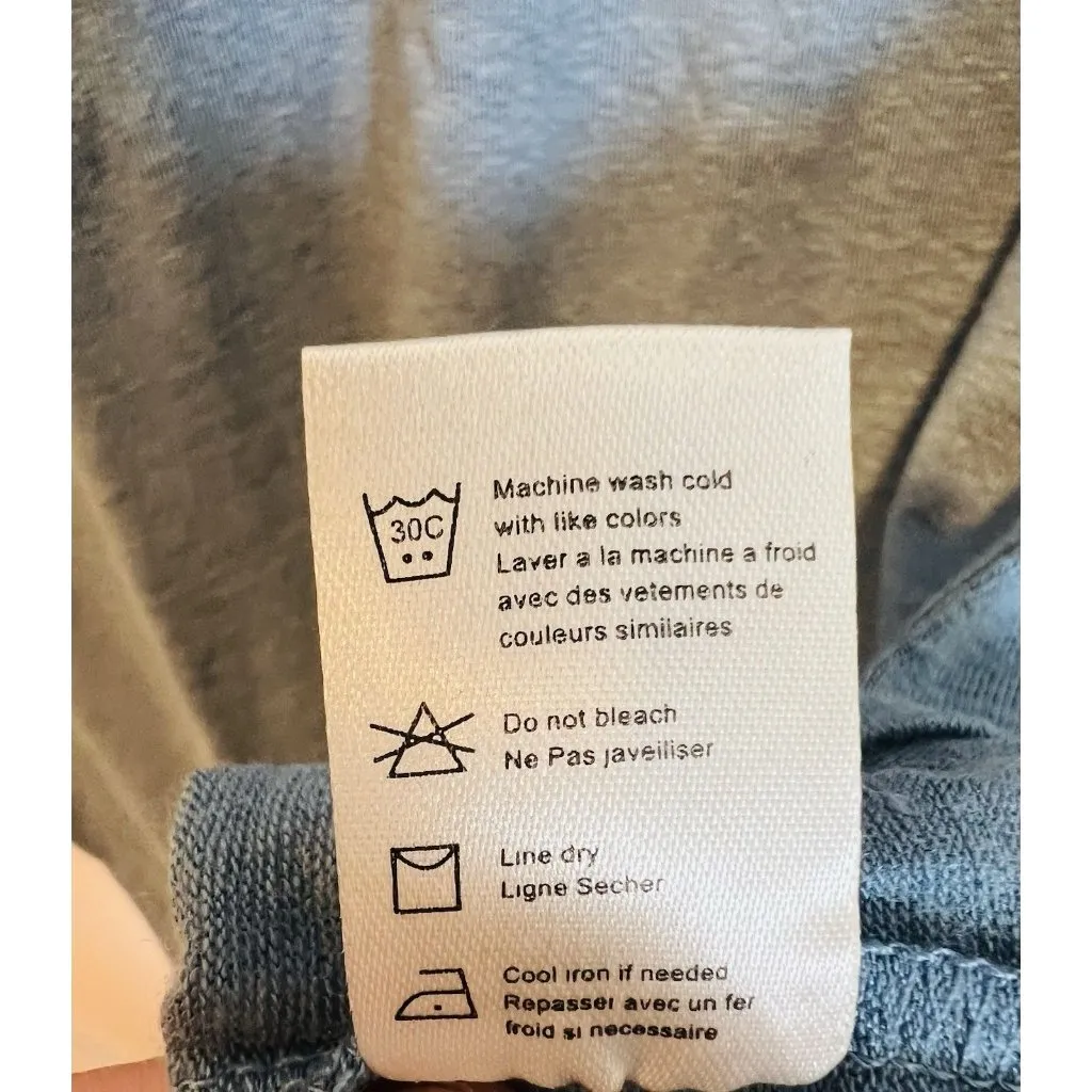 Chaser Linen Short Sleeve Top Size Medium Blue Cut Out Detail High Low Hem NWT - Image 6