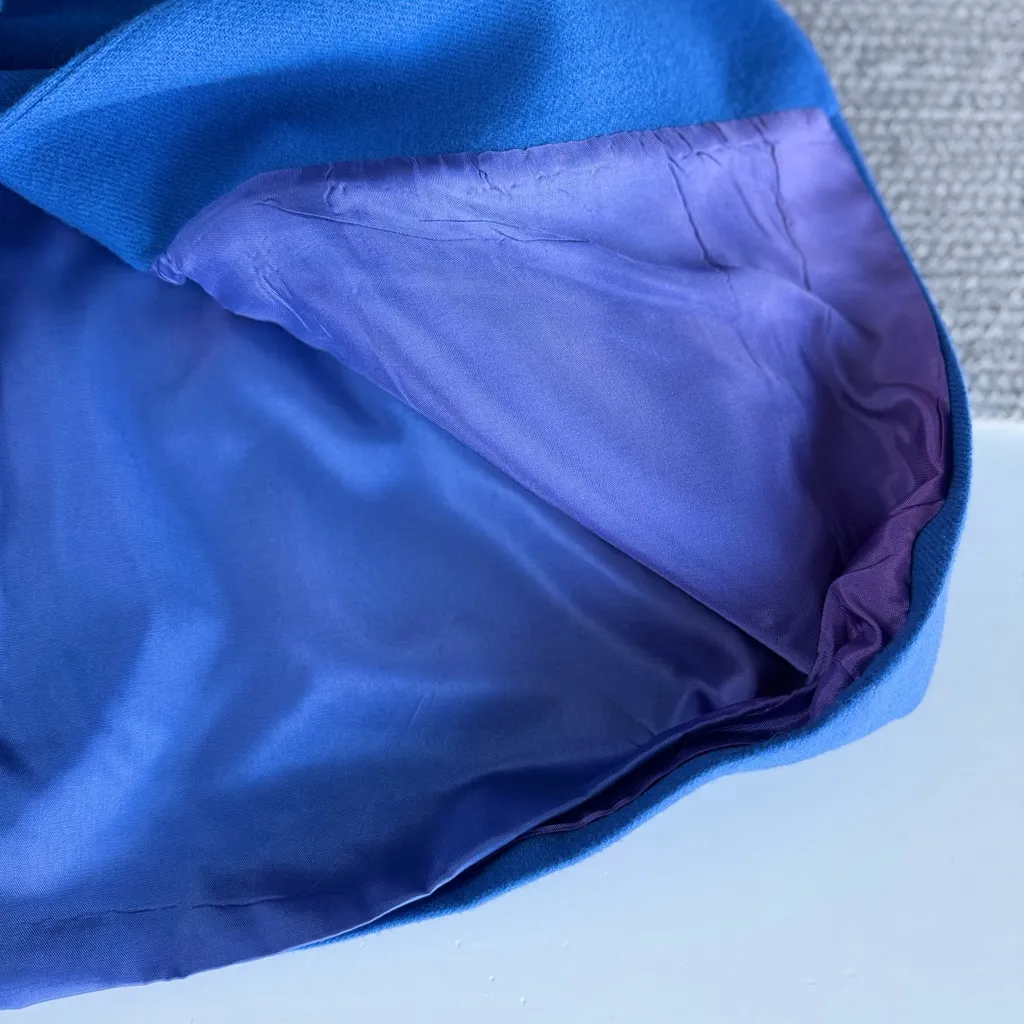 Vintage Sag Harbor Cobalt Blue Wool Oversized Blazer Jacket Fully Lined Sz 16 Size L - Image 10