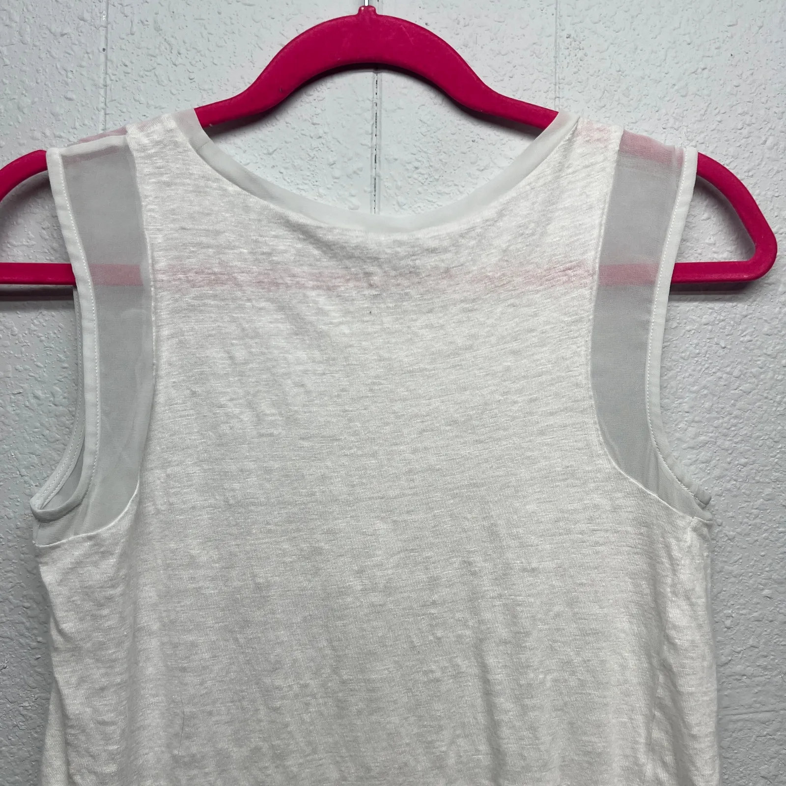 Ann Taylor Top Petite S Linen Quiet Luxury Lightweight Capsule Coastal Beachy - Image 6