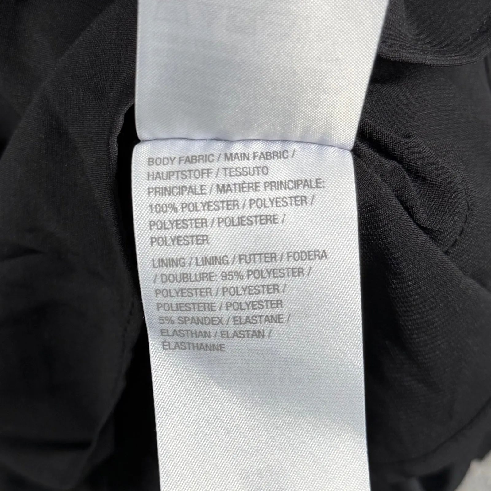 H by Halston Black Sleeveless V-Neck Top Pleated Asymmetrical Hem Blouse Size 12 - Image 6