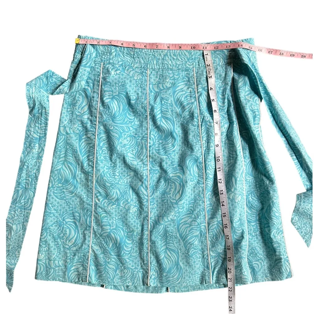 Lilly Pulitzer Womens Size 8 Jubilee Wrap Skirt Tiger - Image 4