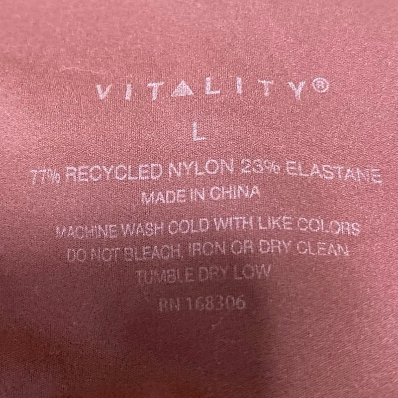 Vitality Women's Brown High Waisted Yoga Running Athletic Biker Shorts Size L Size L - Image 4