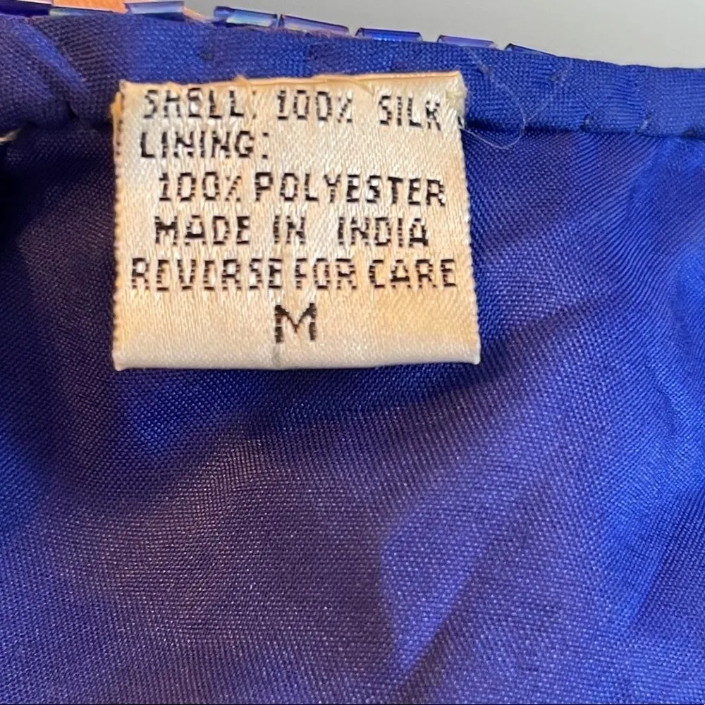 Vintage Laurence Kazar Silk Beaded Dress - Image 3