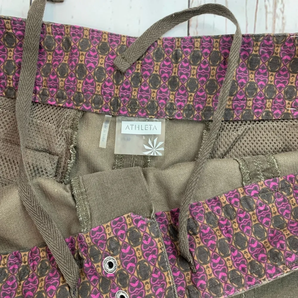 Athleta Whenever Corduroy Olive Green Skirt Sz 10 - Image 5