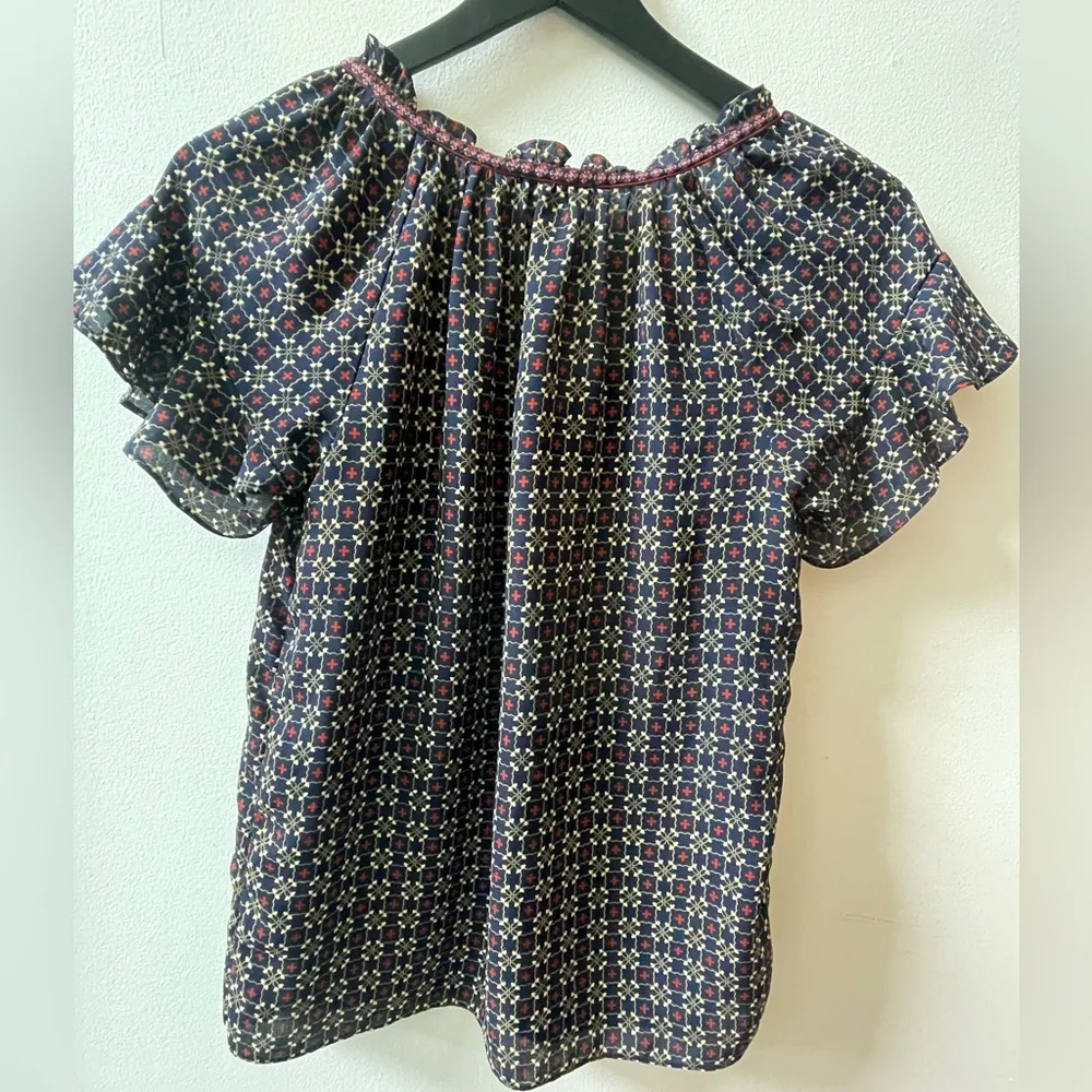 Max Edition short sleeve blouse, navy blue, size small - Image 2