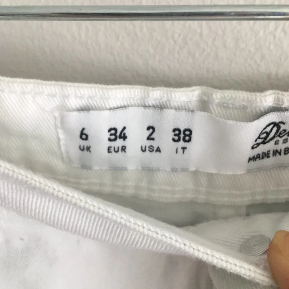 Primark   Cutoff White Denim Jean Shorts - Image 3