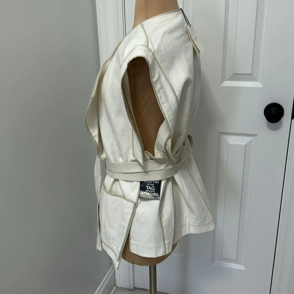 Isabel Marant Belted Cream Cotton Vest - Image 5