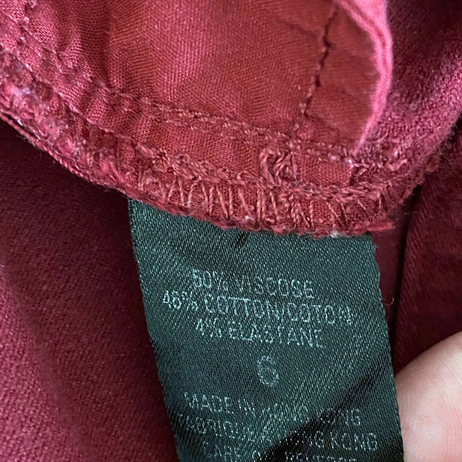 Elie Tahari Womens Y2K Red Mid Rise Bootcut Jeans Size 6 Festival Boho - Image 8