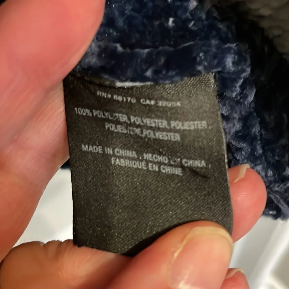 Anthropologie Moth Lily Navy Chenille Oversized Cardigan - Image 7