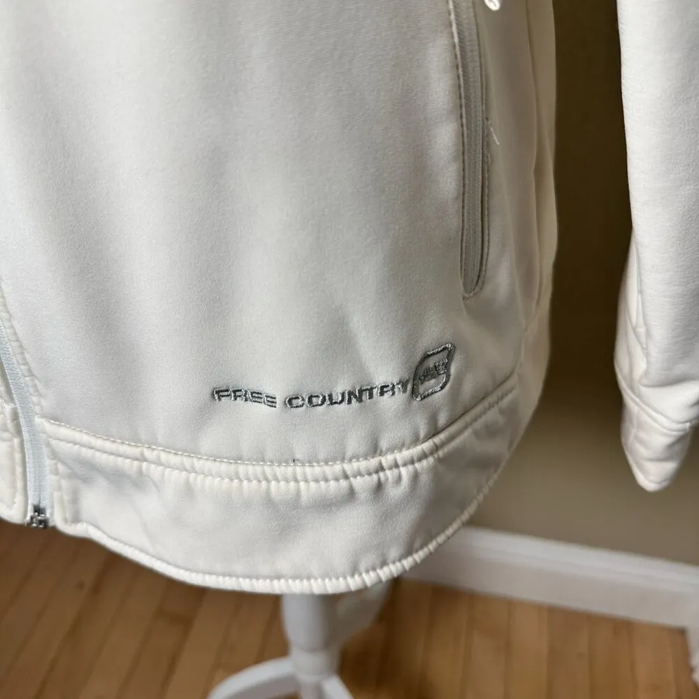 FREE COUNTRY All Weather Hooded Zip Up Jacket Coat Hoodie Size Medium - Image 3