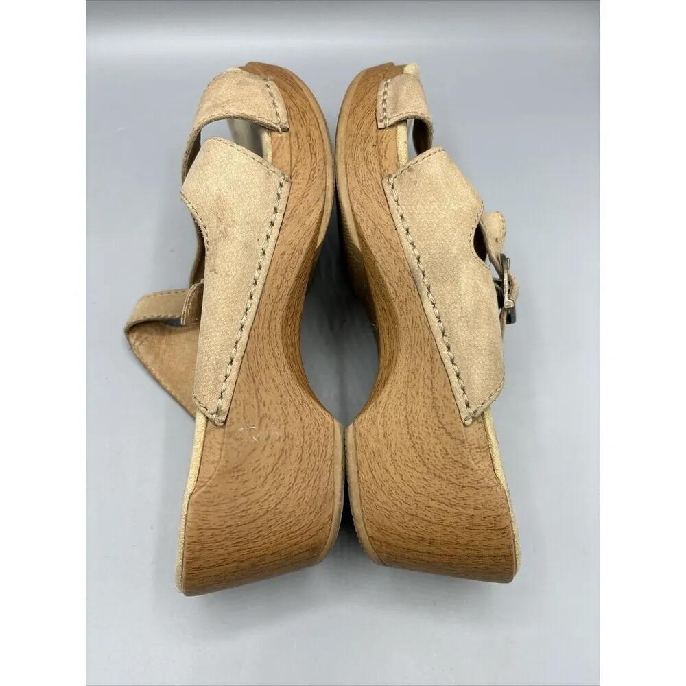 Dansko Women’s Sandals Wedge Strap Buckle ‎ Leather Size 38 - Image 6