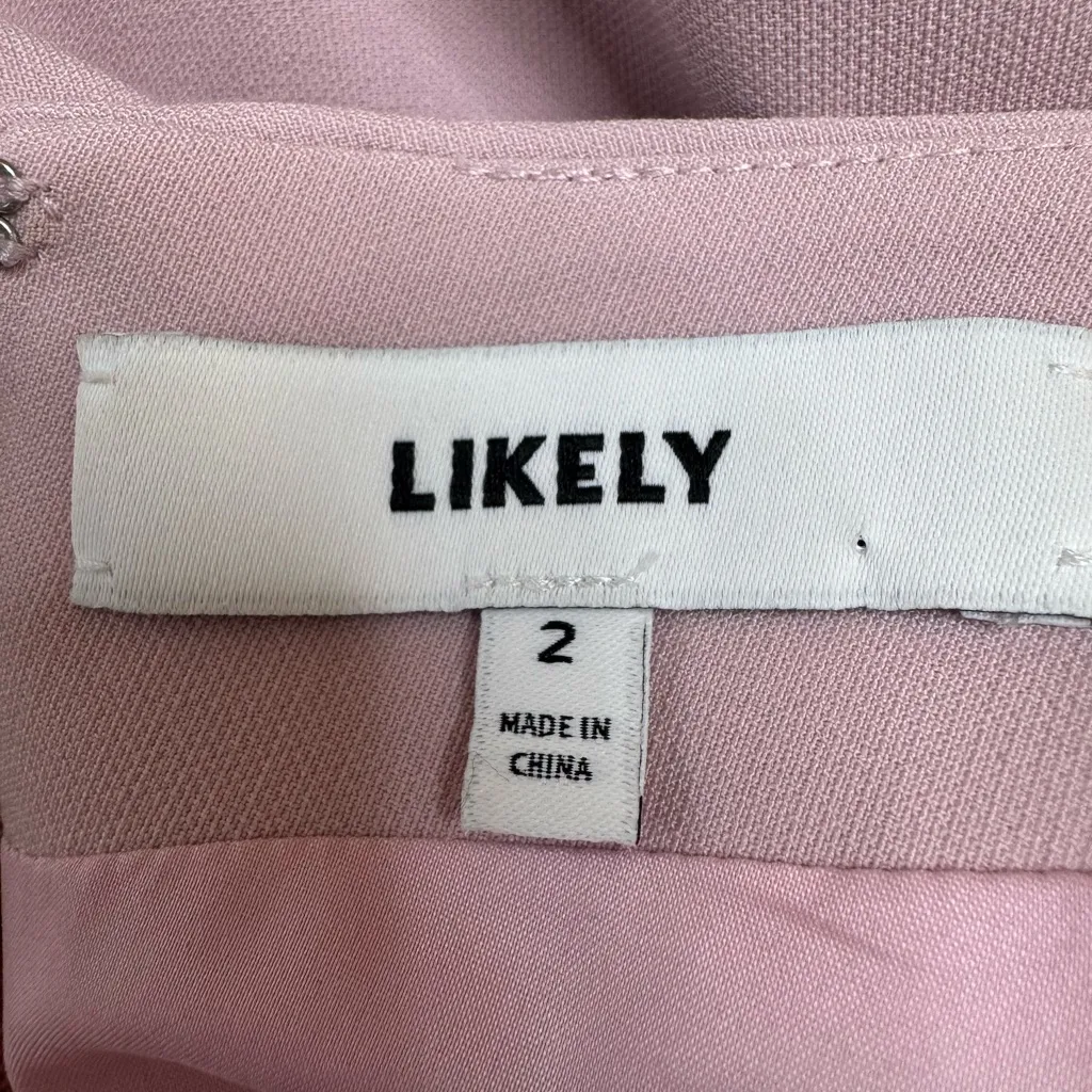 Likely Packard One Shoulder Cocktail Dress in Peony Blush Pink size 2 - Image 7